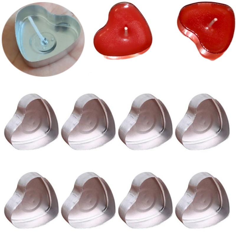 100 Takım Kalp şeklinde Boş Al - Candle Containers incelemesi ve fiyatı